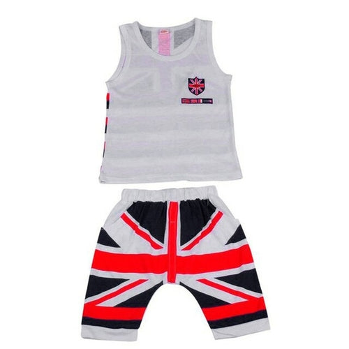 2pcs Kids Baby Boys Cummer Clothes Set Fashion