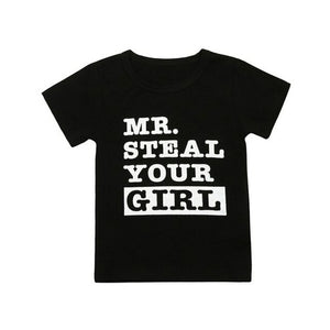 Kids Child Baby Boys Summer T-shirt Letter Printed