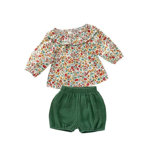 New Infant Baby Girls Long Sleeve Floral Print