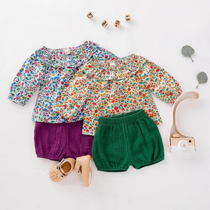 New Infant Baby Girls Long Sleeve Floral Print